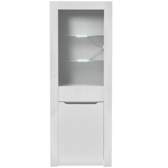 Celya Vitrine Vitrine mit LED-Lichtern Aktenschrank Standvitrine 165cm Standvitrine Aufbewahrungsschrank mit Regalen