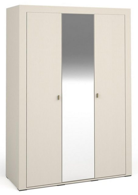 Compleo Kleiderschrank mit 3 Türen und Spiegel TRENDS, Fronten gefräst geräumige Garderobe