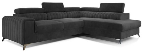 DB-Möbel Ecksofa "Lurence" Schlafsofa Wohnlandschaft Links Rechts Couch Bettkasten