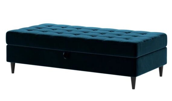 DB-Möbel Ecksofa "MALWA"Moderne Schlafcouch mit Hocker, Holzbeinen, 225cm breit