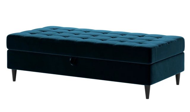 DB-Möbel Ecksofa „MALWA“Moderne Schlafcouch mit Hocker, Holzbeinen, 225cm breit