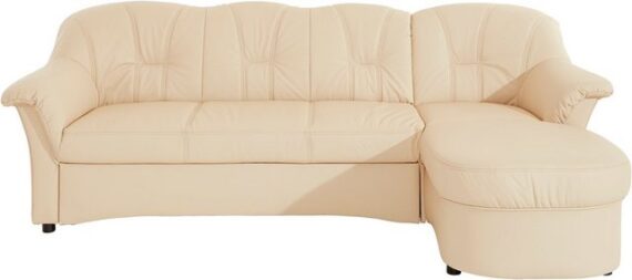 DOMO collection Ecksofa Flores Schlafsofa, B/T/H: 233/142/86 cm, L-Form, wahlweise mit Bettfunktion, wahlweise mit Federkern, auch in Leder