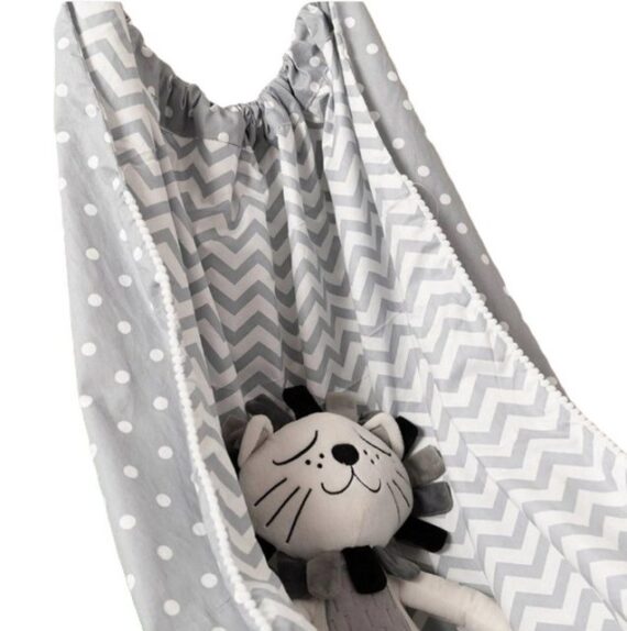 DOPWii Babybett Baby Hängematte für Kinderbett, Babywiege, Babyhängematte Hängekorb, Babyschaukel, Grau