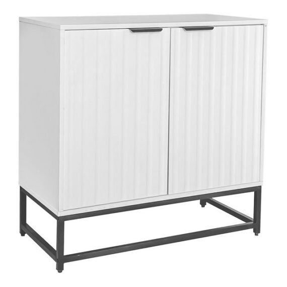 DOPWii Beistellschrank Sideboard Kommode mit 2 Türen,80×40×80cm/160×40×80cm,Optional Standschrank Lagerung Schrank mit Metallgriffen,Rahmenbeinen