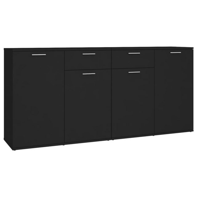 DOTMALL Beistellschrank Sideboard Schwarz 160x36x75 cm Holzwerkstoff