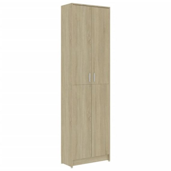 DOTMALL Garderobenschrank Garderobenschrank Sonoma-Eiche 55x25x189 cm Holzwerkstoff