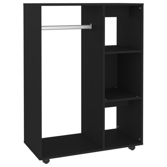 DOTMALL Kleiderschrank Kleiderschrank Schwarz 80x40x110 cm Holzwerkstoff