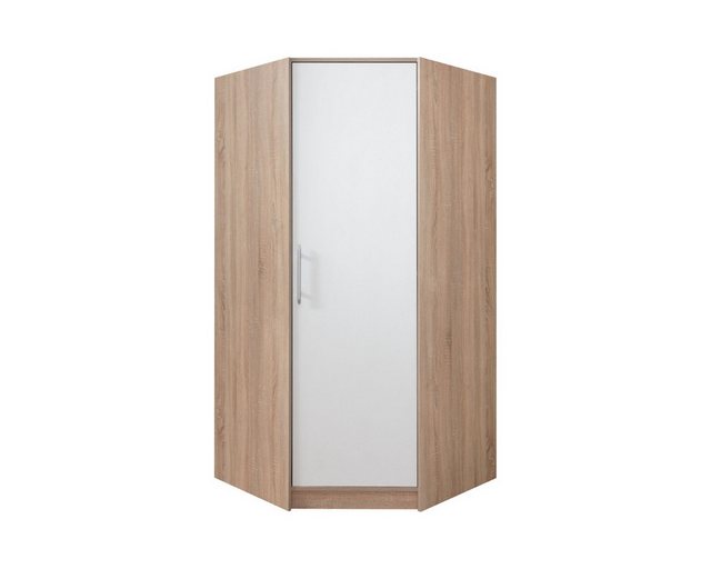 Deine Möbel 24 Eckkleiderschrank Kleiderschrank SAM SR4 SAM-Kollektion Drehtürenschrank Schlafzimmer (Set, 1-St., Garderobensystem Artisan Anthrazit Weiß Eiche Sonoma) Drehtürenschrank 95 cm breit mit Garderobe Flur