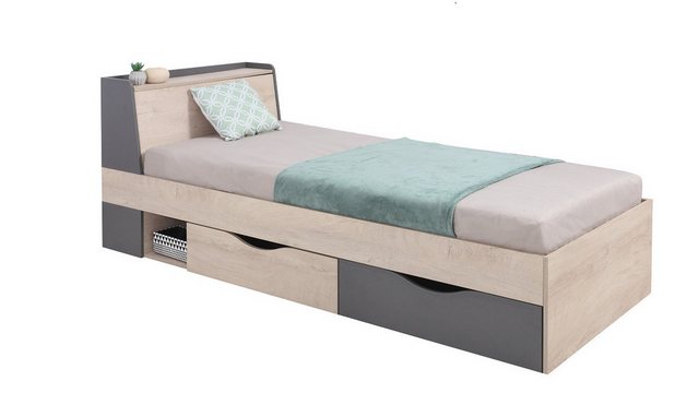 Deine Möbel 24 Jugendbett DARLA D14 90×200 DARLA D15 120×200 Bett Kinderbett (Set, 3-tlg., inkl. Schubladen Lattenrost), Jugendzimmer