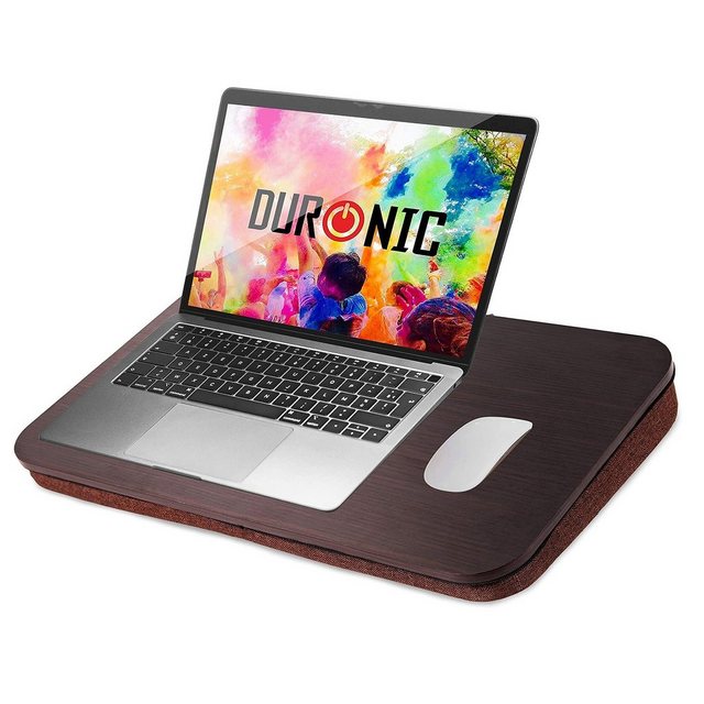 Duronic Laptop-Ständer, (DML412 Laptopständer, Ergonomischer Laptop Tisch mit Kissen)