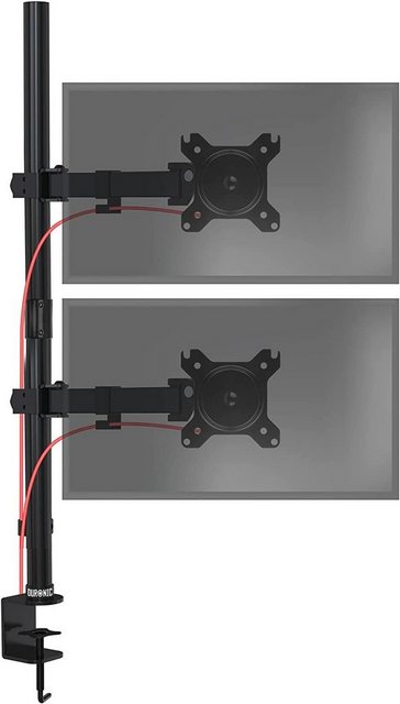 Duronic Monitorständer, (DMT152VX1 Monitorarm, Vertikale Monitor Halterung 2 Bildschirme)