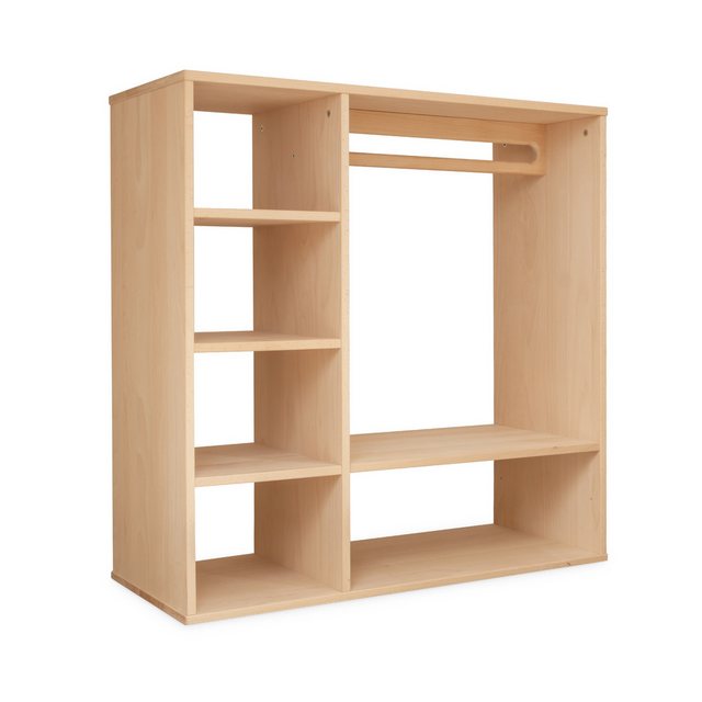 Ehrenkind Kinderkleiderschrank Montessori, Kiefer Natur, hochwertiges & robustes Holz (Kinderregal, FSC zertifziertes Holz, Garderobenschrank) Kleiderschrank Kinderzimmer, Kindergarderobe