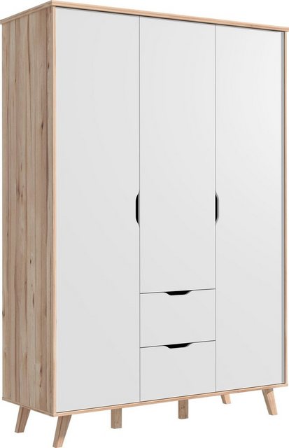 FORTE Drehtürenschrank Vankka, OTTOs Choice, Kleiderschrank, viel Stauraum, (B/H/T ca.140x200x52cm) Made in Europe,mit Einlegeböden+Kleiderstange+Schubladen,grifflos