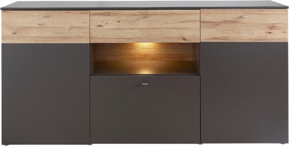 FORTE Sideboard, Breite 195 cm, inkl. Beleuchtung