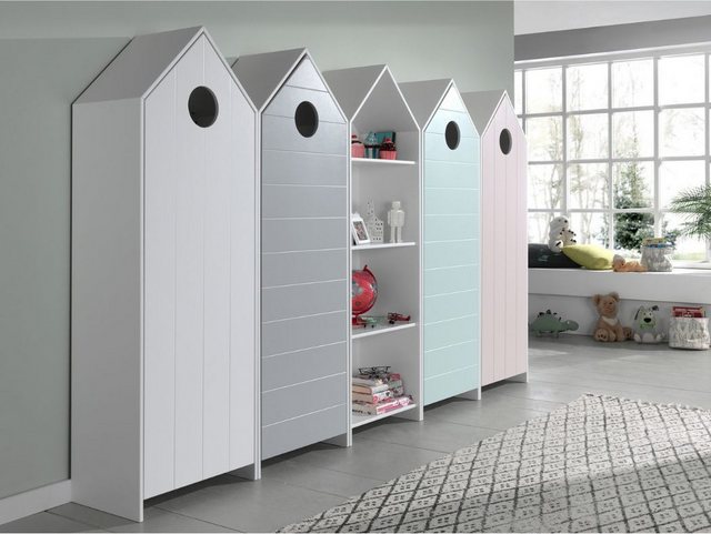 Faizee Möbel Schrank-Set Vielseitiges und farbenfrohes CASAMI Schrank-Set für das Kinderzimmer, (5-St)