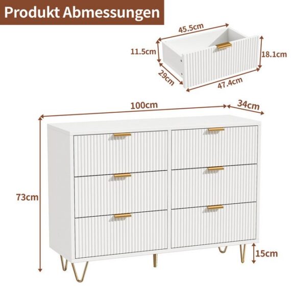 Furnishings Home Stauraumschrank sideboard wohnzimmer Standvitrine 4/6 Facher (1 tlg) Set