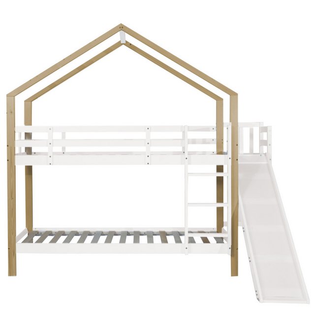 Gotagee Etagenbett Kinderbett 90×200 cm Jugendbett Massivholz Wohnbett bett Einzelbett