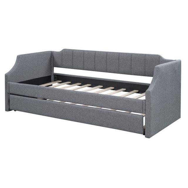 Gotagee Schlafsofa Einzelbett Rollbett Polsterbett mit Ausziehbett Tagesbett 90x200cm