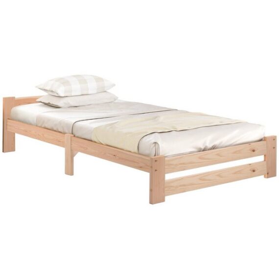 HAUSS SPOLE Bett Einzelbett Holzbett Bettrahmen Kinderbett Jugendbett (mit Kopfteil und Lattenrost), Ohne Matratze