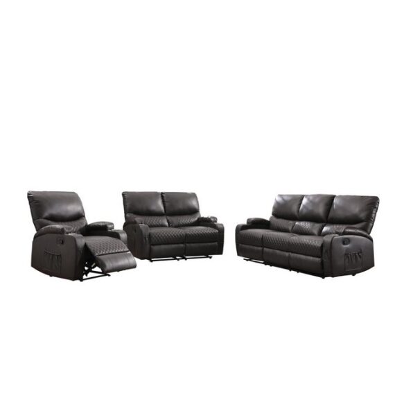 HTI-Living Polstergarnitur Sofagarnitur Volker Braun, (Set, 3-tlg., 1x Sofa, 1x Zweisitzer, 1x Sessel), Couch Zweisitzer Sessel Recliner