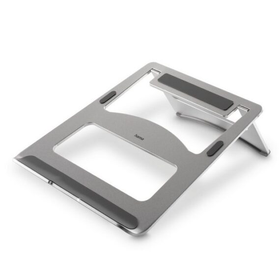 Hama Laptop-Stand "Aluminium", faltbar, bis 40 cm (15,6), Silber Laptop-Ständer, (bis 15,6 Zoll, Notebook Ständer)