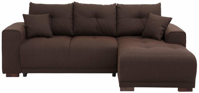 Home affaire Ecksofa Viborg L-Form, mit Regal in der Armlehne, wahlweise mit Bettfunktion