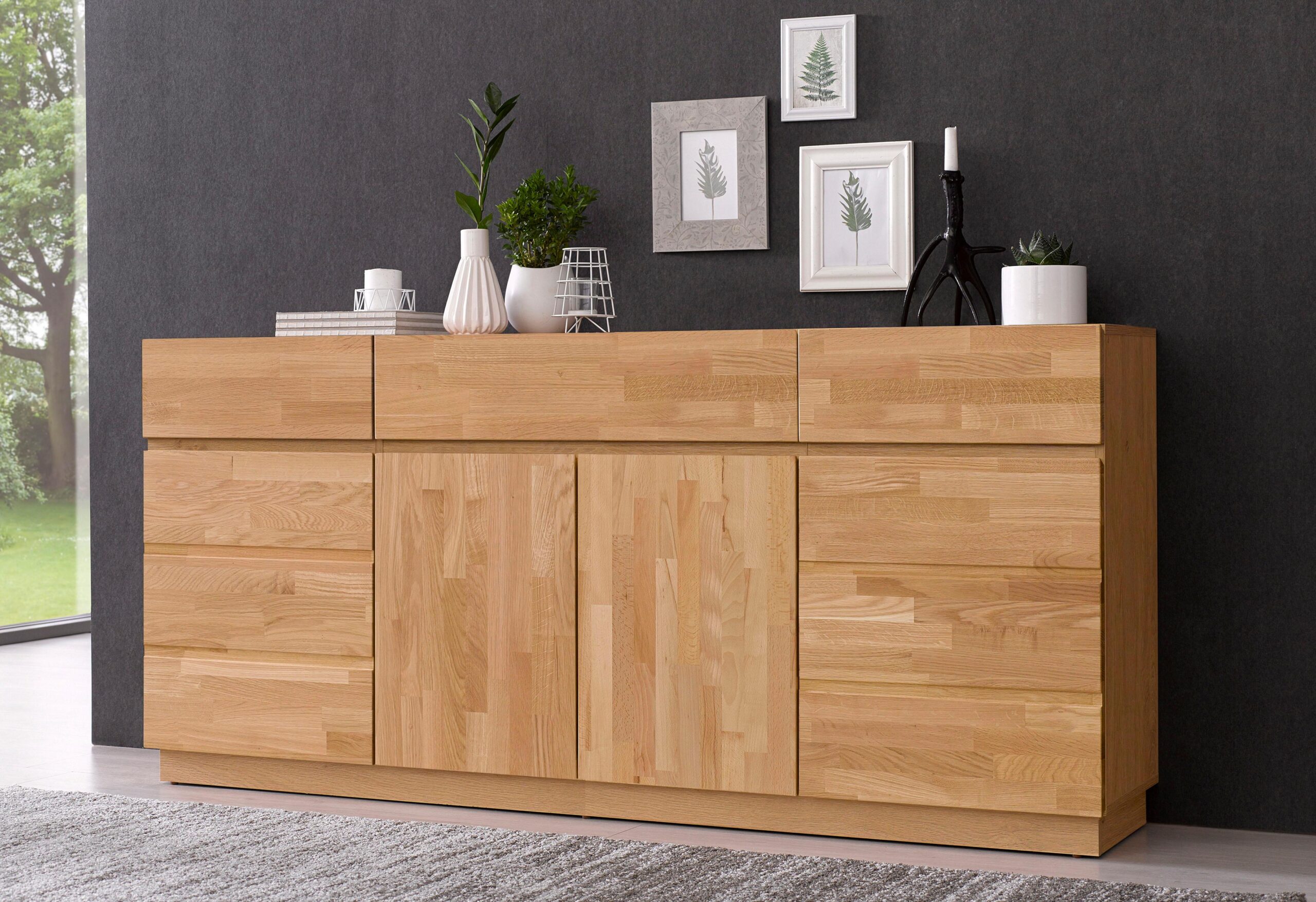 Home affaire Sideboard, Kommode, Breite 180 cm, teilmassiv, FSC-zertifiziert