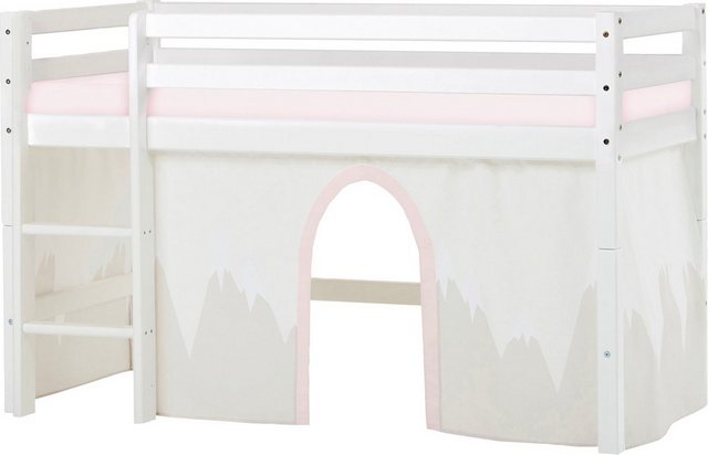 Hoppekids Hochbett „Winter Wonderland“ (Set) 70×160, umbaubar mit Vorhang-Set Winter