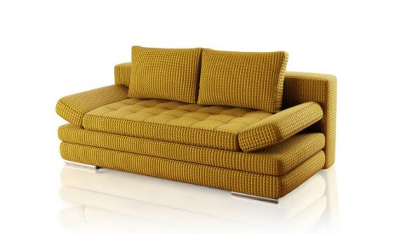 Hygger Möbelhaus Schlafsofa Barni Sofa mit Bettfunktion 202х145 см, Inkl. Armteilverstellung, Bequemes 3-Sitzer-Sofa mit Bettfunktion und Bettkasten., Hergestellt in Europa