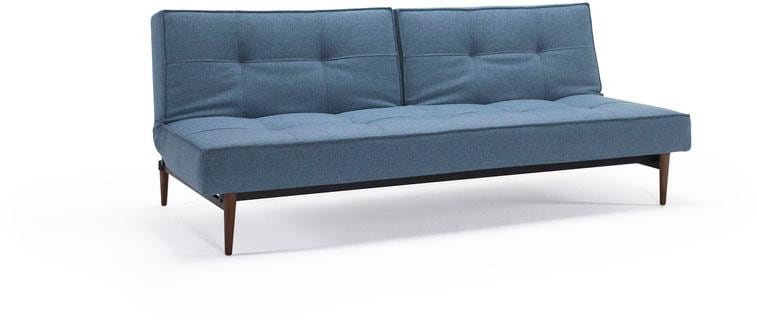 INNOVATION LIVING ™ Schlafsofa „Splitback bequem durch Federkern, Rückenlehne verstellbar,“, mit dunklen Styletto Beinen, in skandinavischen Design