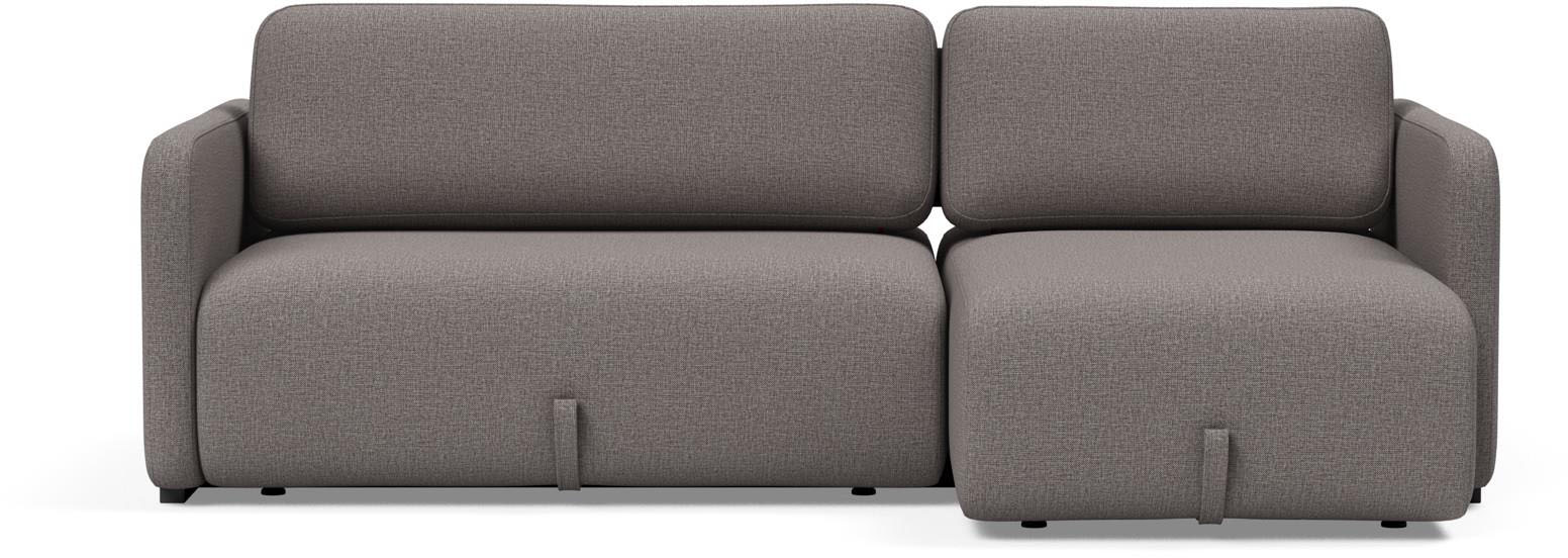 INNOVATION LIVING ™ Schlafsofa „Vogan innovativ und multifunktional, super bequem, Designsofa“, stufenlos ausziehbare Sitzflächen, Ecksofafunktion, schmale Armlehnen