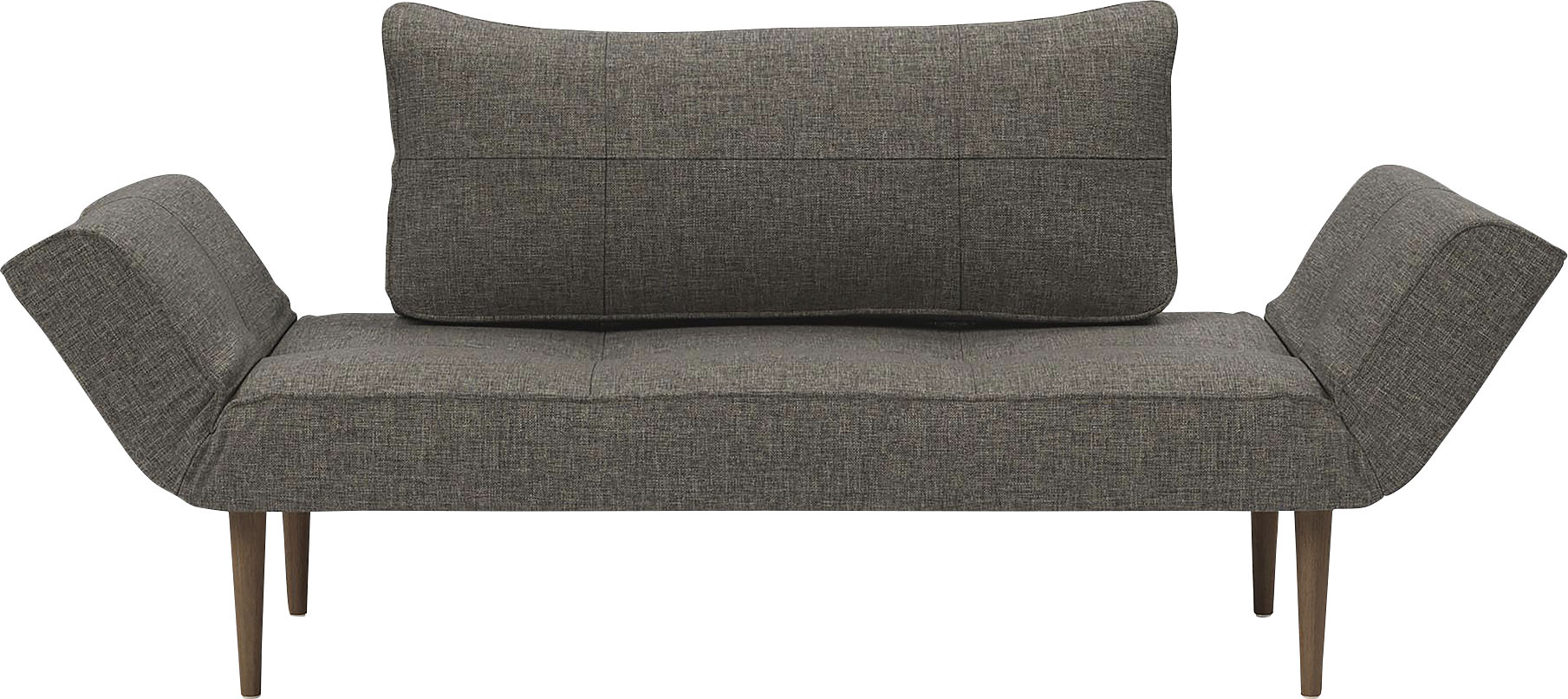 INNOVATION LIVING ™ Schlafsofa „Zeal Designsofa mit verstellbaren Armlehnen“, im Scandinavian Design, Styletto Beine, inklusive Rückenkissen