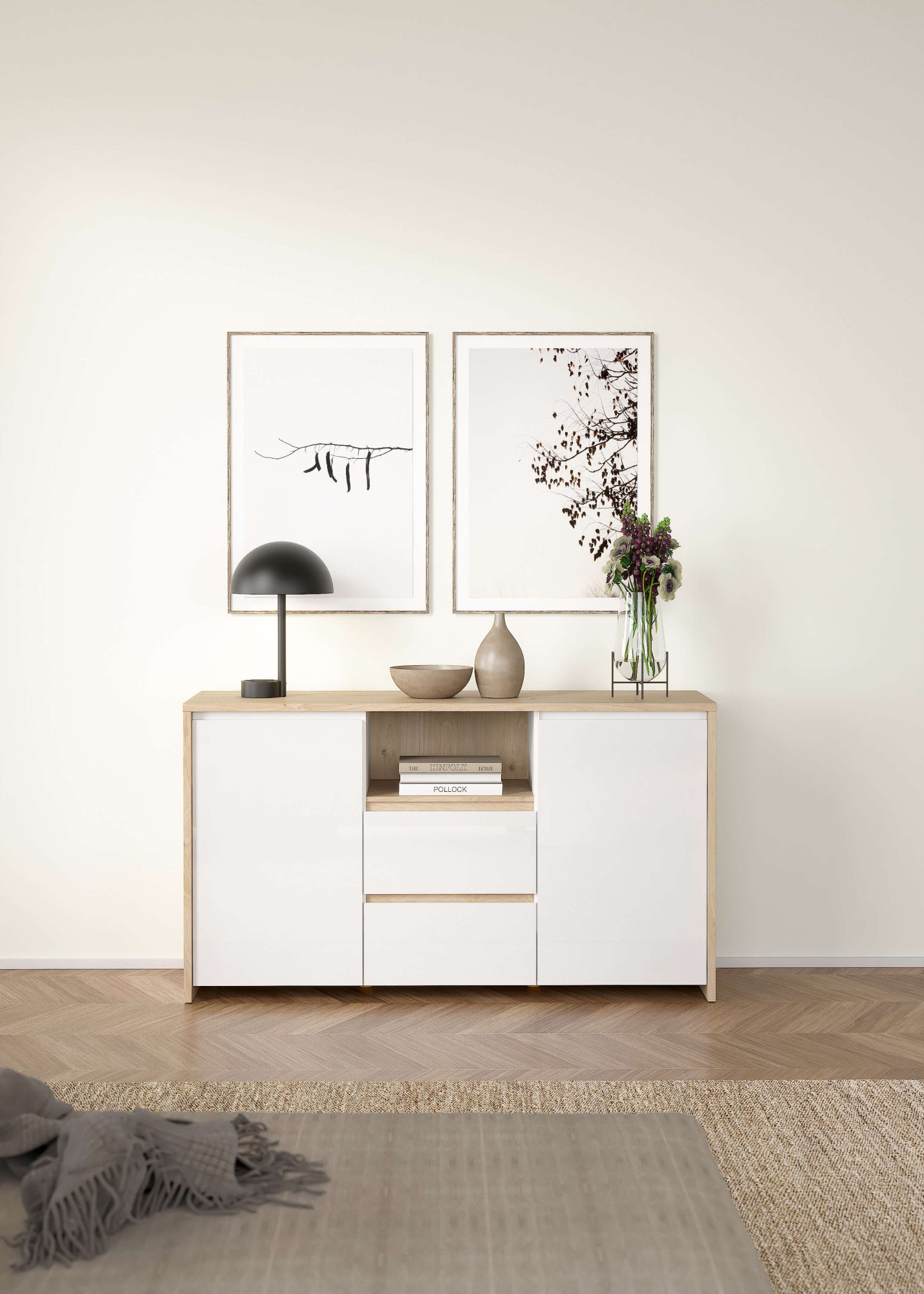 INOSIGN Sideboard „Next Anrichte, Kommode, Stauraum,“, 2 Türen, 2 Schubladen, Breite 149 cm