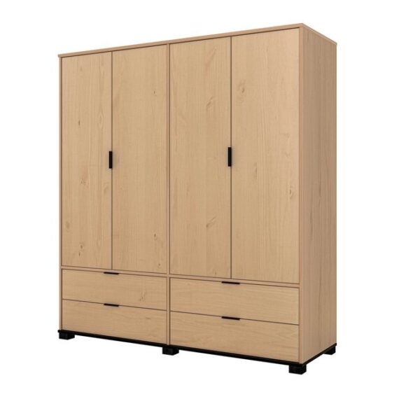 Inter Link Kleiderschrank Luna 4T4S Kiefer Massivholz