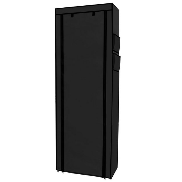 Intirilife Kleiderschrank (Stoffschrank) Faltschrank 170x58x28 cm Kleiderschrank Schuhregal mit 9 Ablagefächern