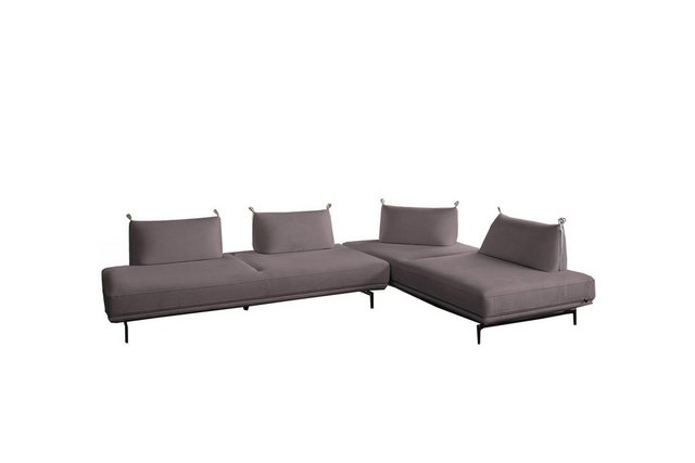 KAWOLA Ecksofa CANE, Schlafsofa Stoff, mit oder ohne Armlehnkissen, verschiedene Farben