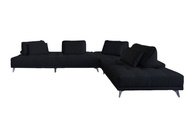 KAWOLA Ecksofa WIOLO, Couch Stoff oder Velvet, mit oder ohne Hocker, verschiedene Farben