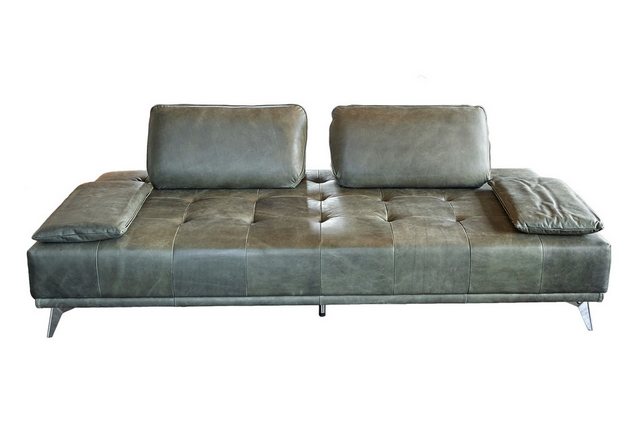 KAWOLA Schlafsofa WIOLO, Couch Daybed Leder mit oder ohne Hocker verschiedene Farben 240×110 cm