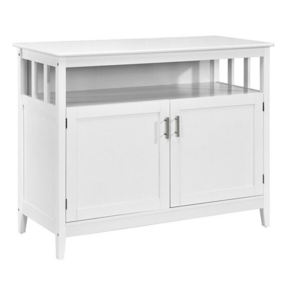 KOMFOTTEU Küchenbuffet Küchenschrank verstellbarem Regal & Doppeltür,114 x 51 x 91 cm