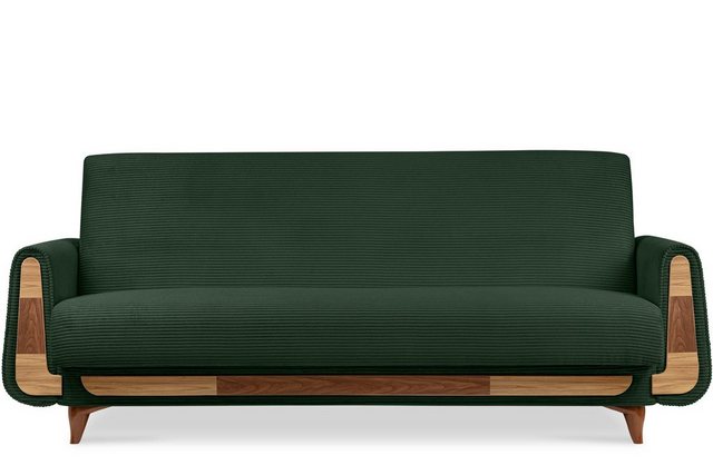 KONSIMO 3-Sitzer GUSTAVO II Sofa 3-Personen, hergestellt in der EU, mit Schlaffunktion und Bettkasten