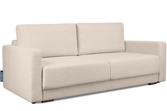 KONSIMO 3-Sitzer RUVIS Sofa 3 Personen, mit Schlaffunktion, Garantie des Sitz- und Schlafkomforts, Bettkasten