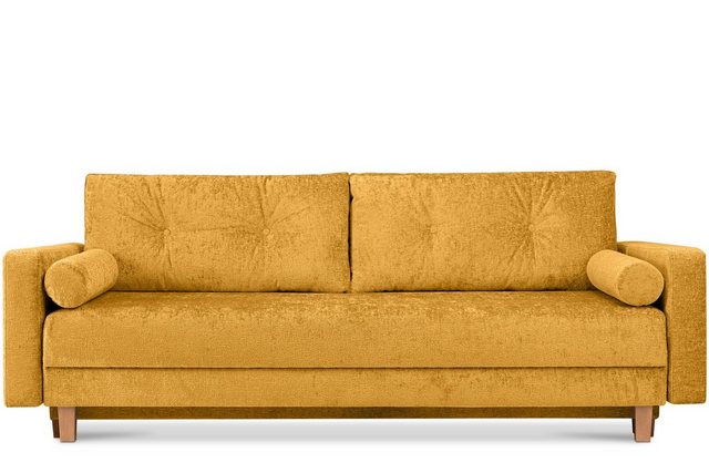 KONSIMO Schlafsofa ERISO Sofa 3-Personen, Liegfläche 196×150 cm, Chenille-Oberstoff, mit Schlaffunktion