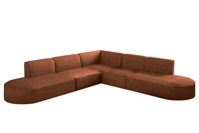 Kaiser Möbel Ecksofa Designer Corner MODENA stoff Poso, viele Farben, Große Farbauswahl, hoher Komfort