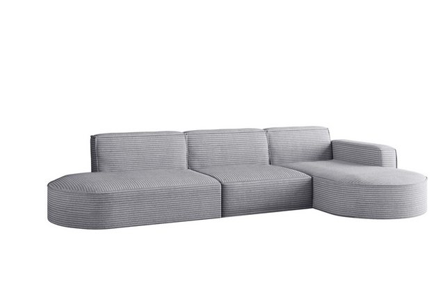 Kaiser Möbel Ecksofa Designer, Sofa L form MODENA stoff Poso, Dekorative Kissen, viele Farben, bequem