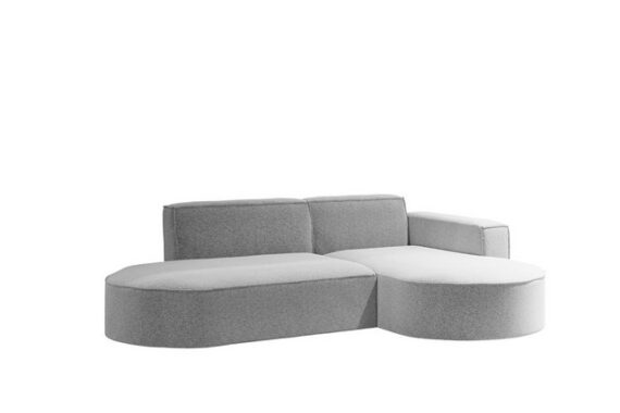 Kaiser Möbel Ecksofa Modernes L-förmiges Modena Studio stoff Raven, Komfortables, elegantes Design, links/rechts