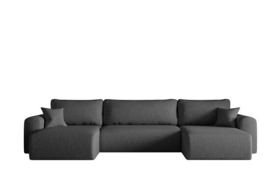 Kaiser Möbel Ecksofa mit schlaffunktion und bettkasten, Sofa U-form, Couch U-form CAPRI