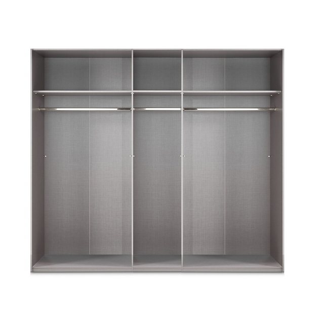 Lomadox Kleiderschrank BRADFORD-43 228 cm mit Passepartoutrahmen in Eiche mit graphit