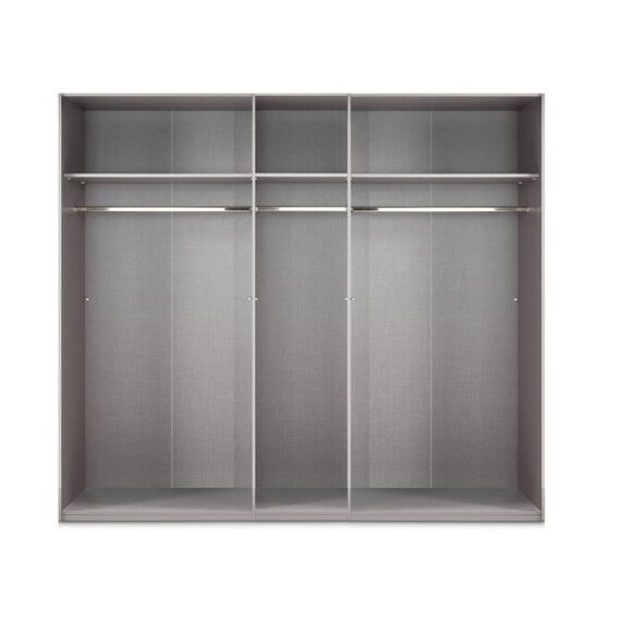 Lomadox Kleiderschrank BRADFORD-43 228 cm mit Passepartoutrahmen, weiß mit Eiche