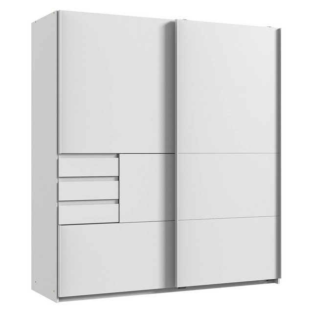 Lomadox Kleiderschrank BREGENZ-43 Schlafzimmer mit 3 Schubkästen in weiß, B/H/T ca. 180/198/65 cm