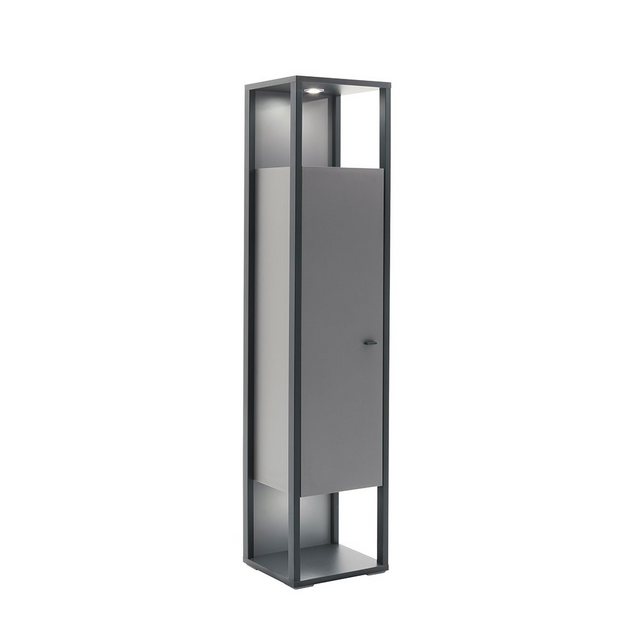 Lomadox Vitrine LAVAL-05 mit LED Beleuchtung in grau mit anthrazit B/H/T ca. 401/178/37 cm